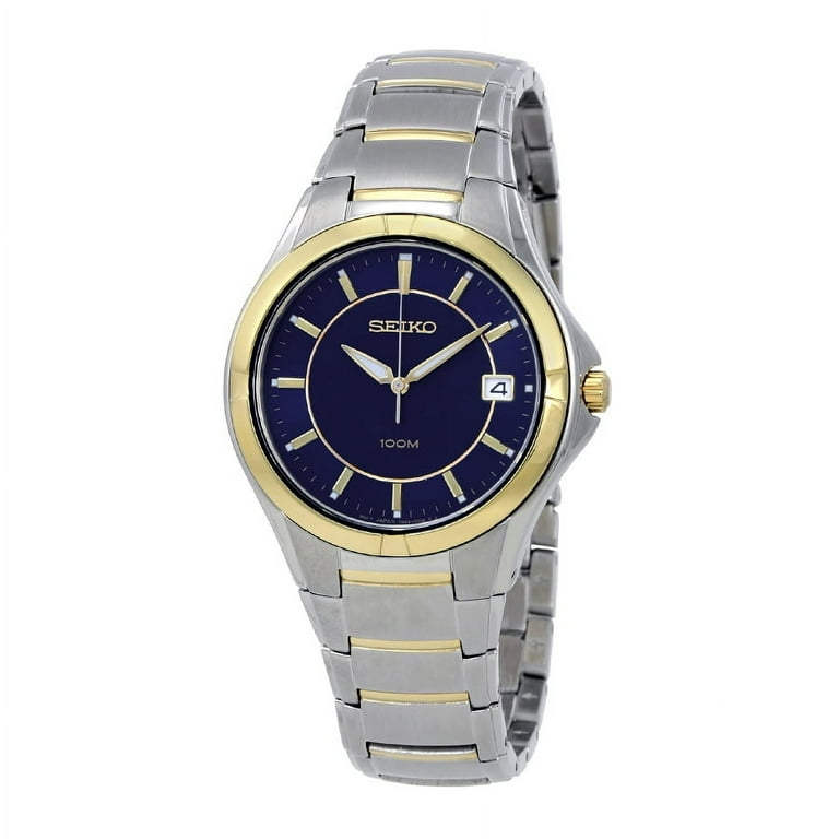 Seiko Men's Sport Blue Dial Two Tone Watch SGED98 - Walmart.com