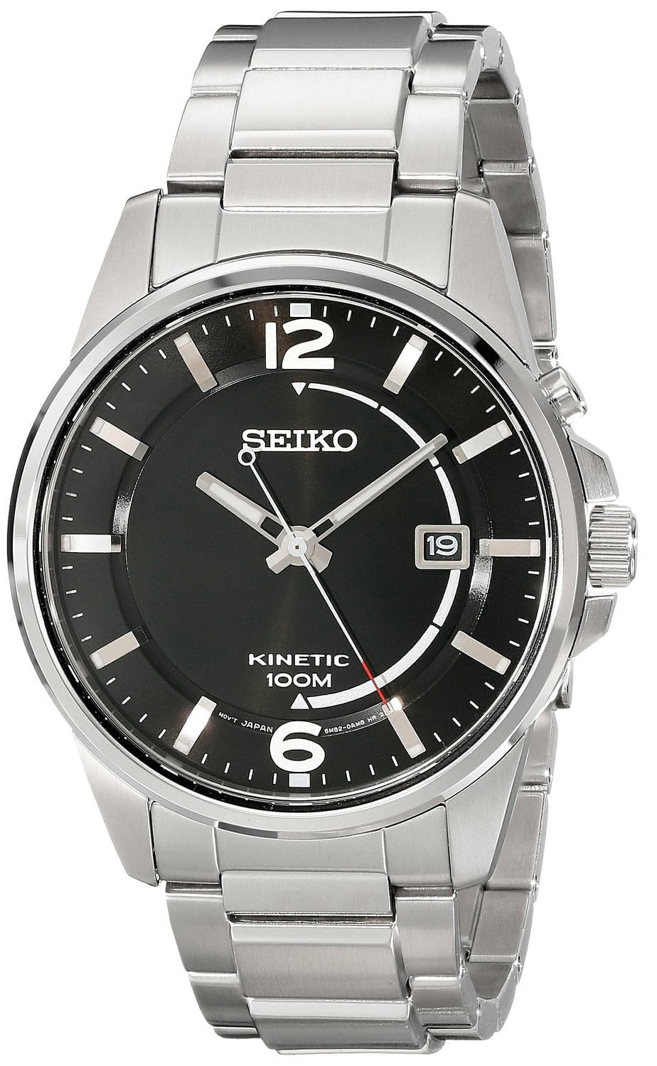 ✨SEIKO✨GS✨ Seiko Men's Stainless Steel Bracelet Black Dial Silver Watch