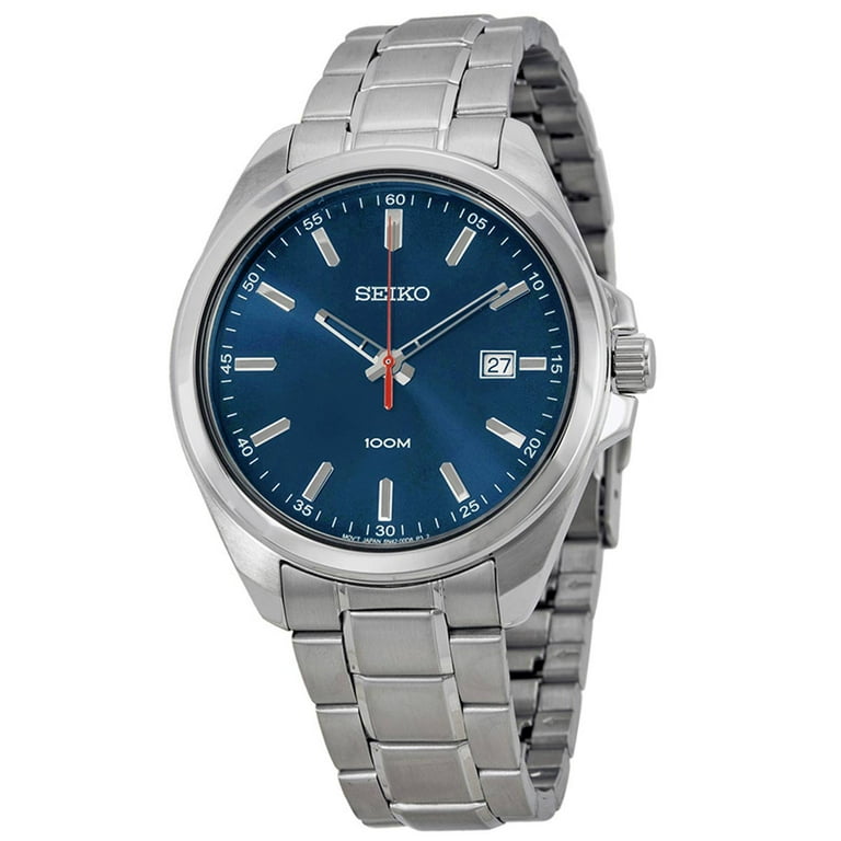 Seiko Men's Three-Hand Silver-Tone Stainless Steel Watch SUR059
