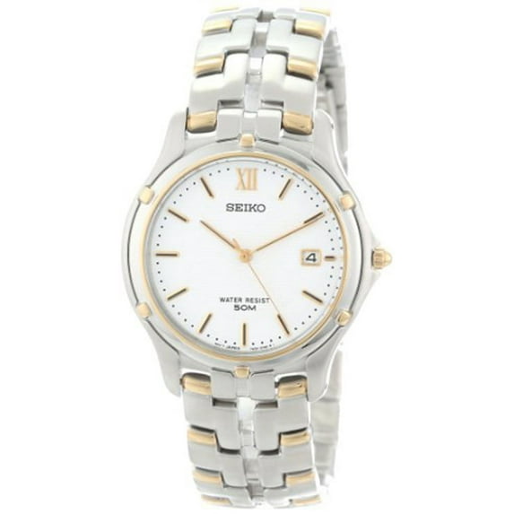Seiko Men's White Dial Le Grand Sport Two-Tone Stainless Steel Watch SLC028