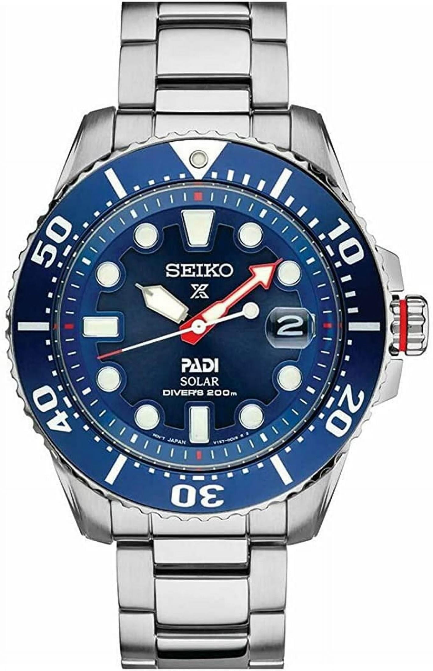 Seiko Mens Padi SNE549 Solar Prospex Divers 200M Stainless Steel Watch
