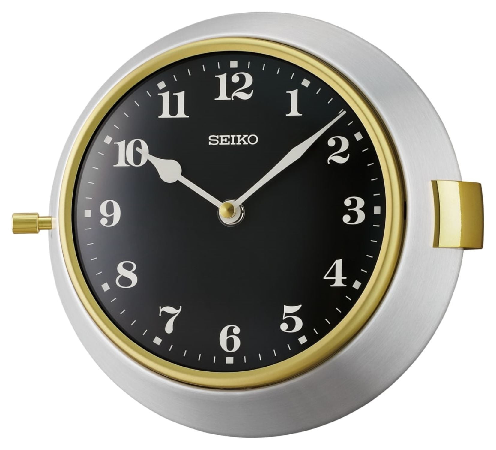 インテリア時計 NAO Seiko Nao Porthole Wall Clock, Metal, Quartz, Analog, QXA761SLH