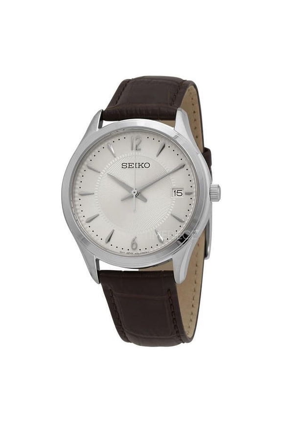 Nobel Discover More Leather Strap Beige Dial Quartz SUR421P1 100M Men's Watch