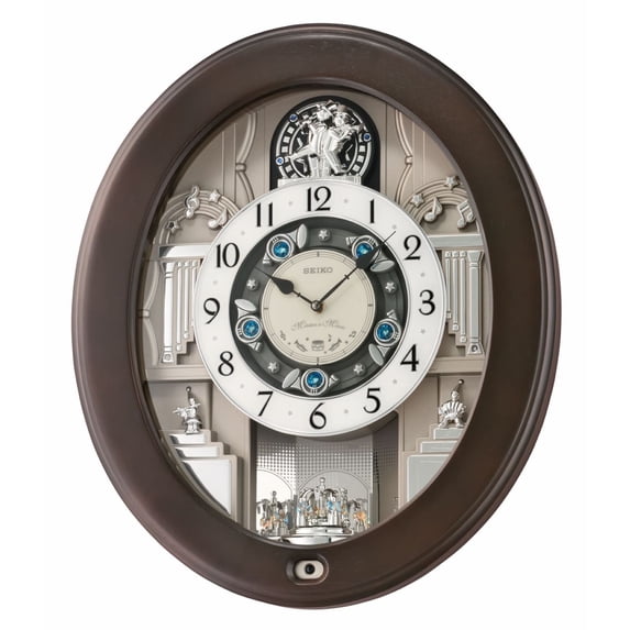 Seiko Parade Melodies in Motion Clock, Round, Musical QXM389NRH