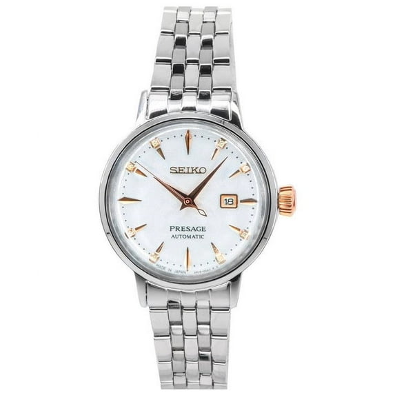 Seiko Presage Cocktail Time Clover Club Diamond Accents White Dial Automatic SRE009J1 Women's Watch