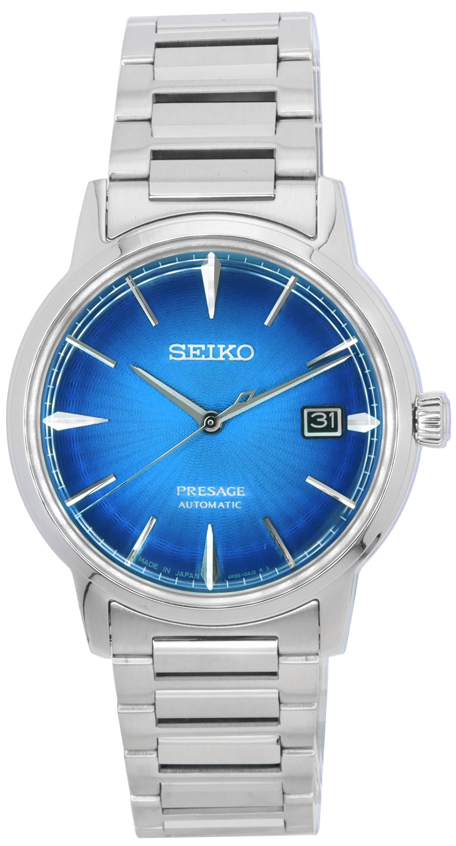 Seiko Presage Cocktail Time The Aviation Blue Dial Automatic SRPJ13 SRPJ13J1 SRPJ13J Men's Watch