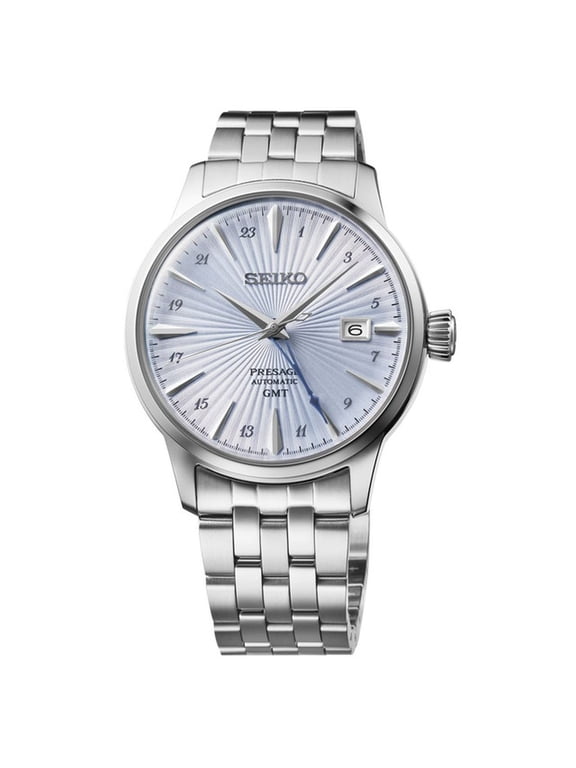 Presage Men's Automatic Light Blue Dial Stainless Steel Watch SSK037