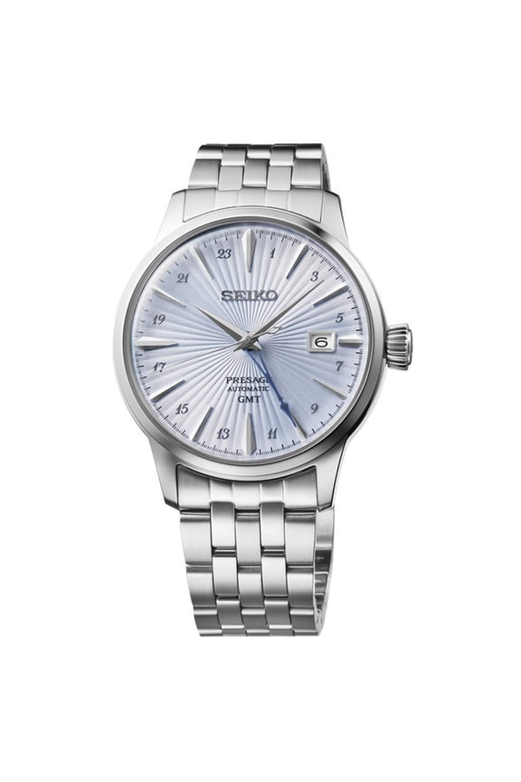 Presage Men's Automatic Light Blue Dial Stainless Steel Watch SSK037