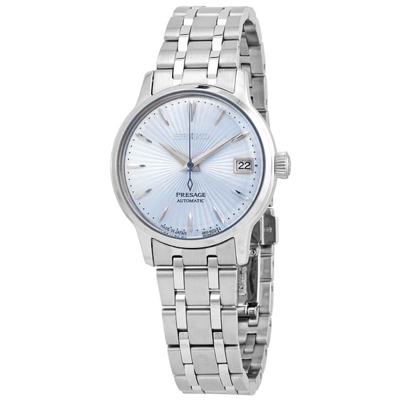 Seiko Presage Automatic Stainless Steel Blue Dial Date Womens Watch SRP841J1