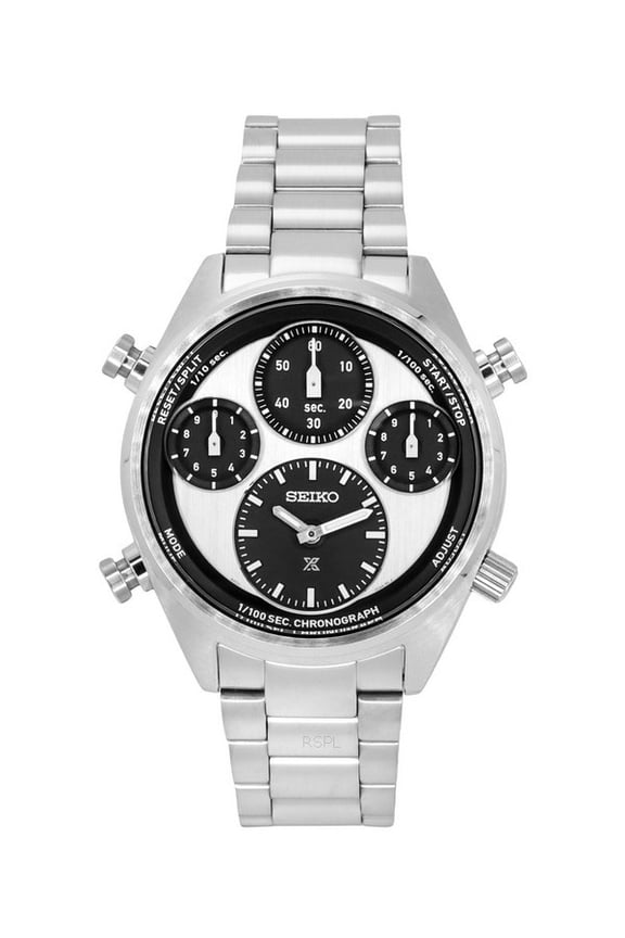 Prospex Speedtimer Panda Chronograph Stainless Steel White Dial Solar SFJ001P1 100M Men's Watch