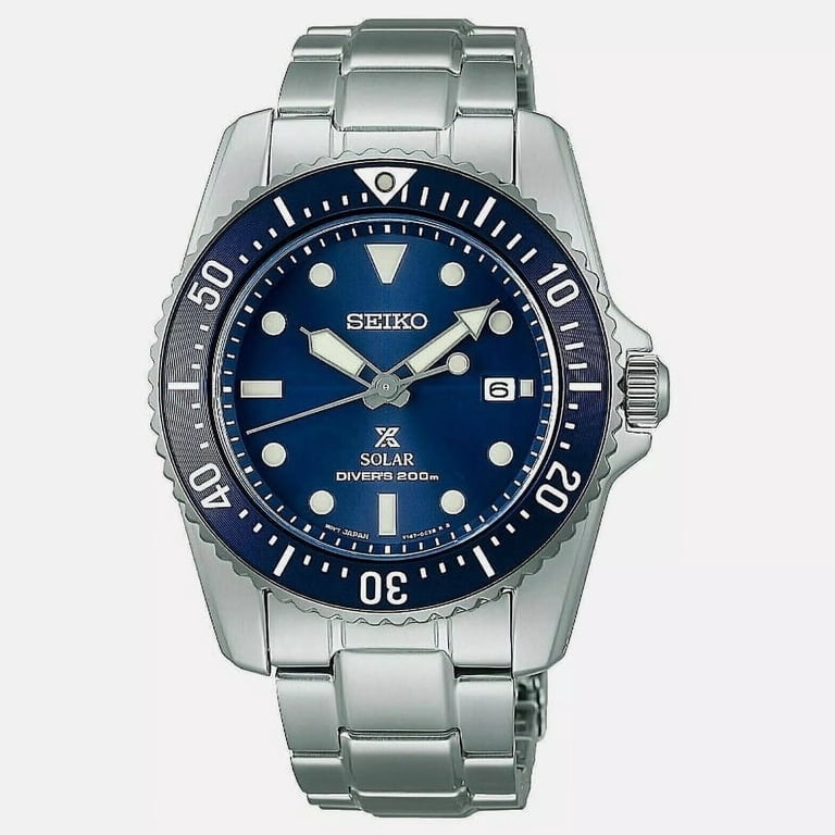 Seiko Prospex Dive Solar Blue Dial Stainless Steel Men's Watch