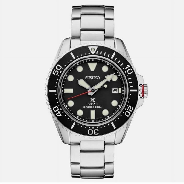 Seiko Prospex SNE589 Solar Divers Stainless Steel Watch with