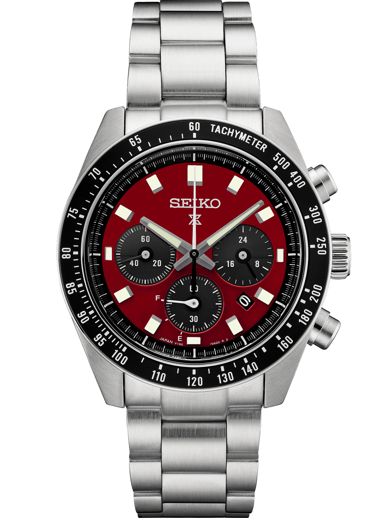 Seiko Prospex SSC927 Speedtimer Solar Chronograph, Antique Red