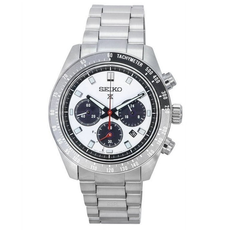 Seiko Prospex Speedtimer Go Large Chronograph Silver Dial Solar SSC911P1 100M Men s Watch