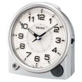thumbnail image 1 of Seiko QXE011ALH Silver Dial Bedside Alarm Metallic Case Clock, 1 of 1
