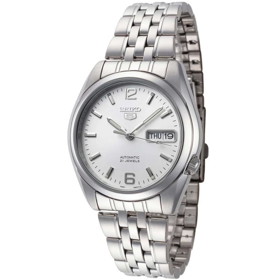 Seiko Series 5 Automatic White Dial Mens Watch SNK385