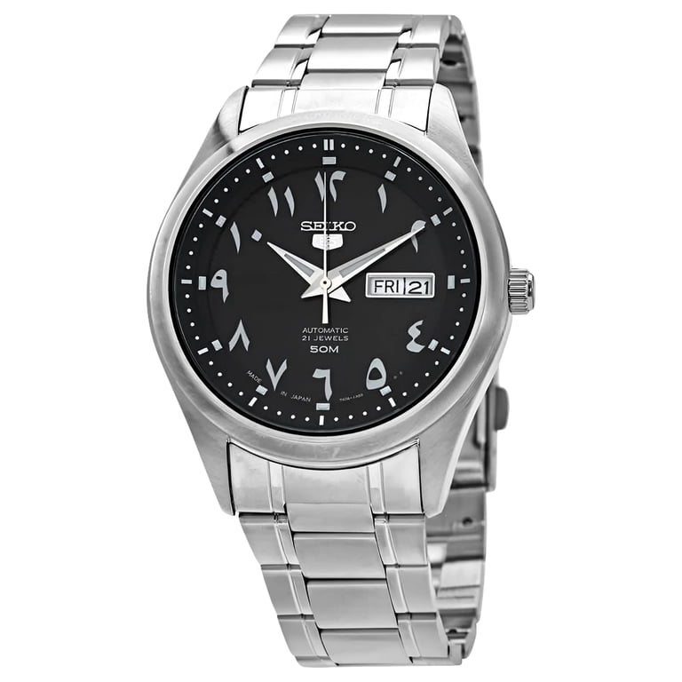 Seiko, Men's Seiko 5 Black Dial Watch, Automatic, Water Resistant