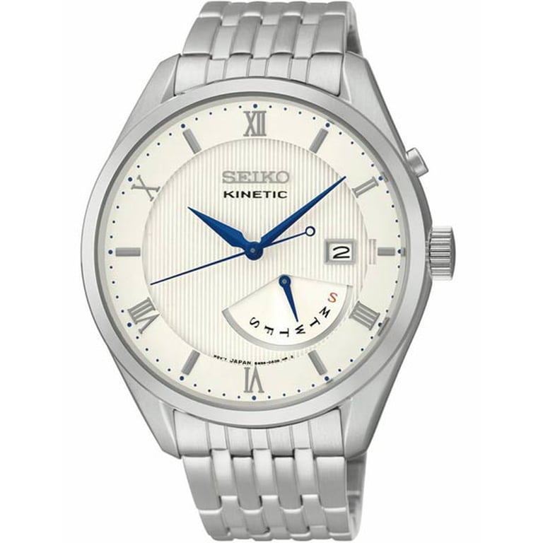 Seiko SRN055 Men's Core White Dial Steel Bracelet Power Reserve