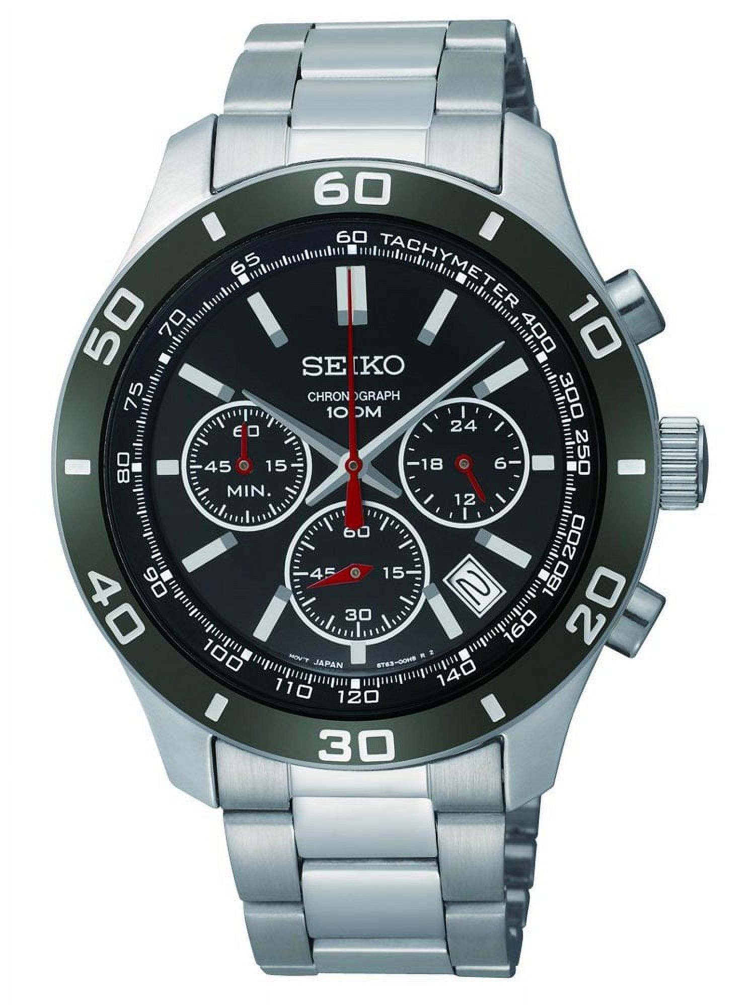 Seiko SSB077 Men's Black Dial Stainless Steel Bracelet Chronograph