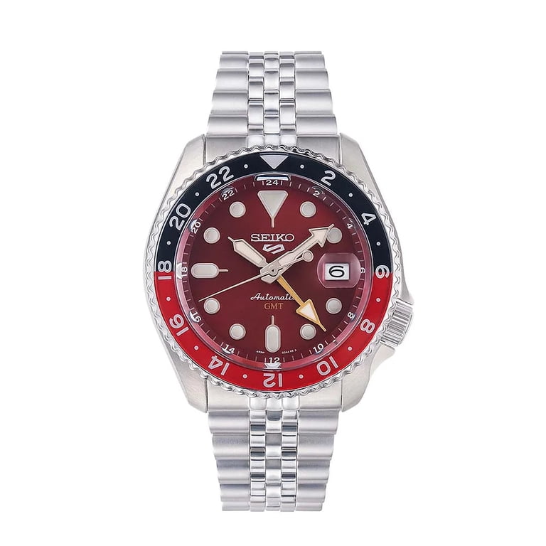 Seiko SSK031K1 5 Sports Auto GMT Red Men's Watch - Walmart.com
