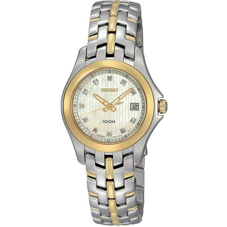 Seiko SXDC12 Women's Dress Two Tone Stainless Steel Bracelet