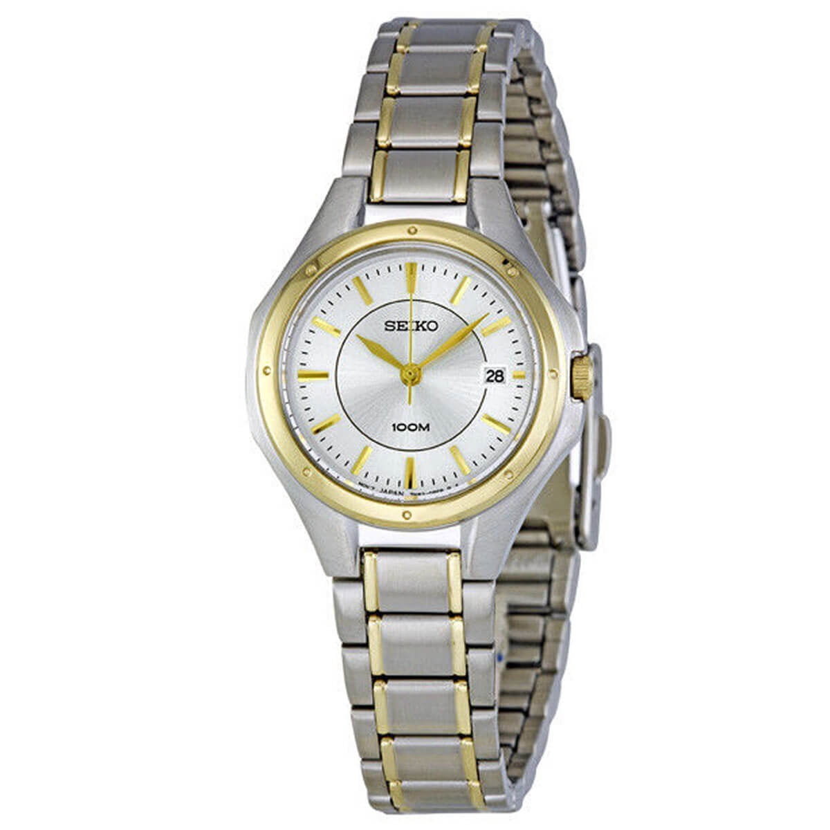 Seiko SXDE14 Women's Quartz Two Tone Stainless Steel Bracelet Watch