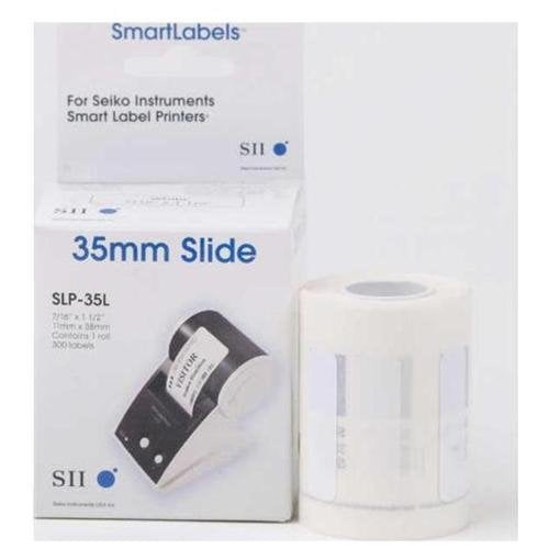 Seiko Self-Adhesive 35mm Slide Labels, 7/16 x 1-1/2, White, 300/Box