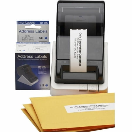 SEIKO Smartlabel SLP-2RL Address Labels, SKPSLP2RL, Rectangle, 25/32" Core, Direct Thermal, White, Paper, 130 Per Roll, 1 8" W X 3 1/2" L