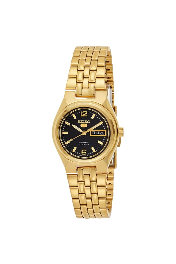 Women's Seiko 5 Black Dial Watch - SYMK38K1