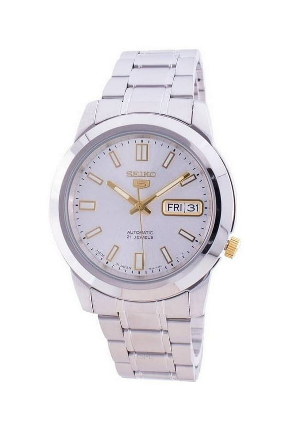Series 5 Automatic Date-Day Silver Dial Men's Watch SNKK09J1