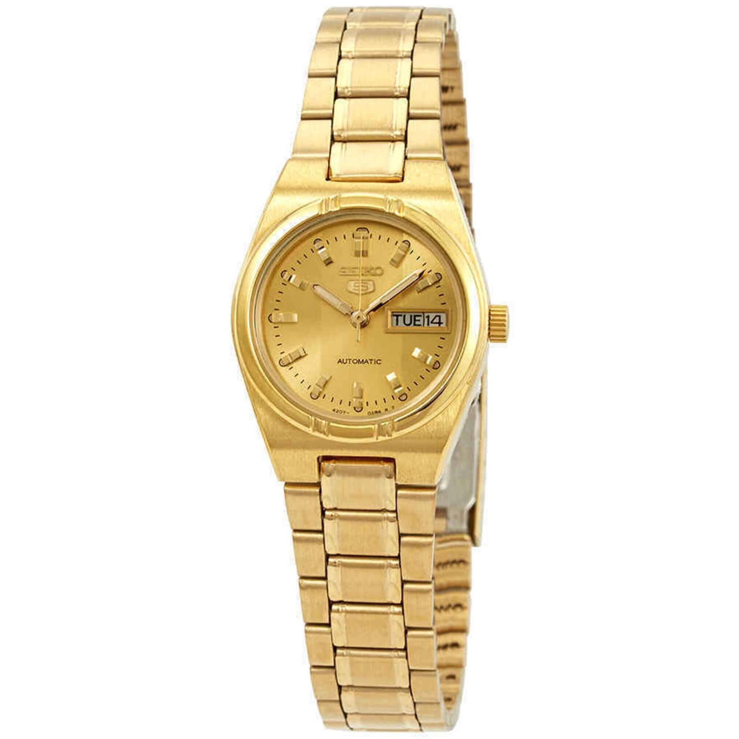 NWT Seiko 5 Sports Automatic Gold Dial Ladies Watch Amazon.com: Seiko Women main image 2