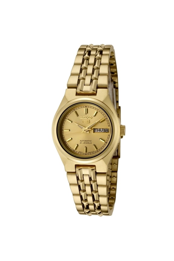 Women's Seiko 5 Gold Dial Watch - SYMA04