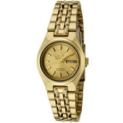 Seiko Womens Seiko 5 Gold Dial Watch - SYMA04