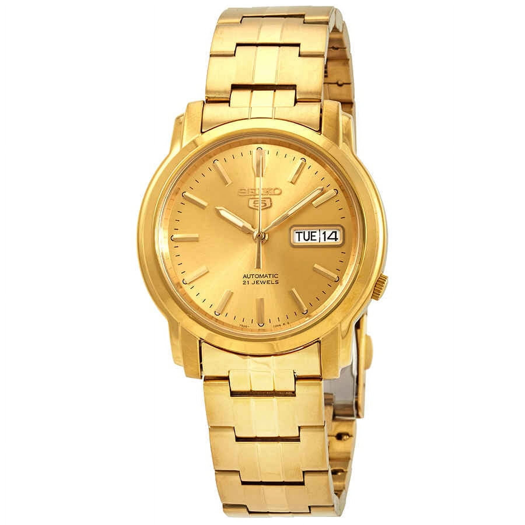 Seiko Series 5 Automatic Gold Dial Men's Watch SNKK76 - Walmart.com