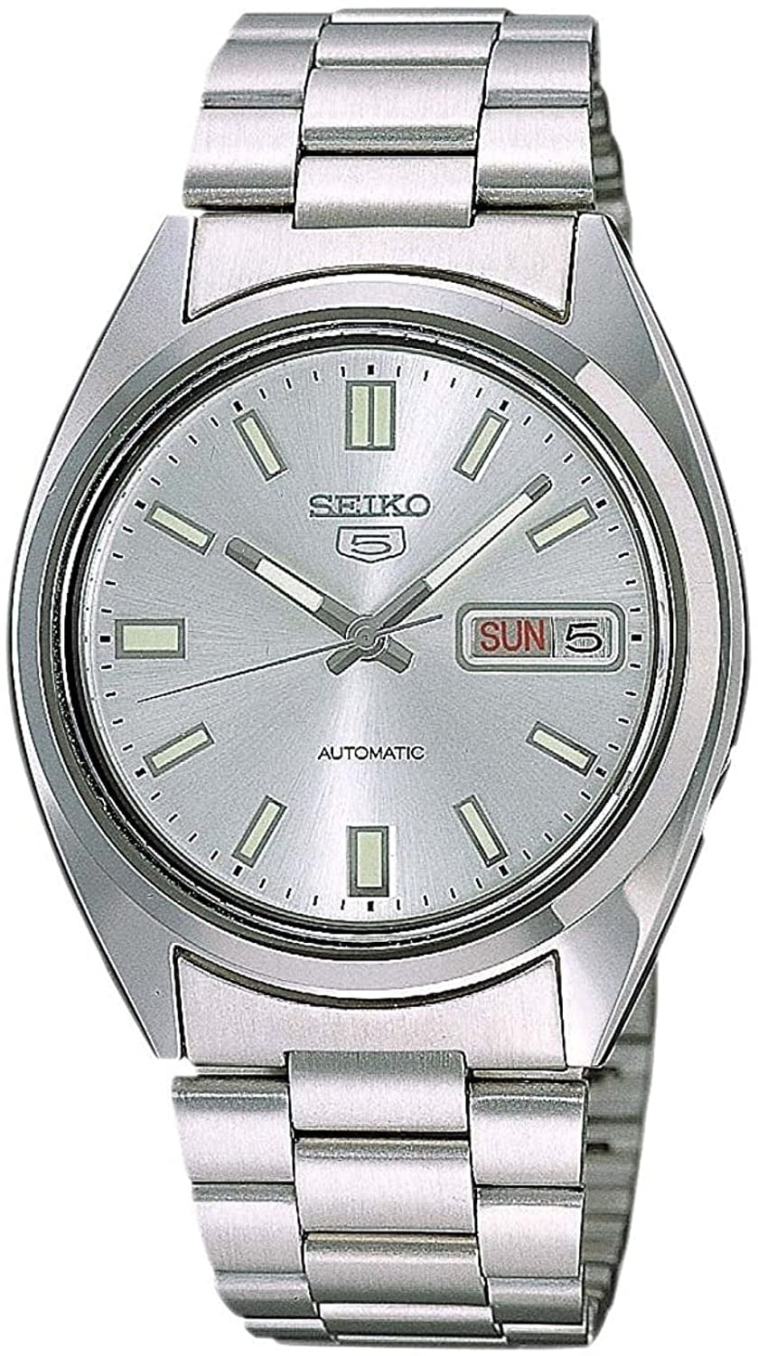 SEIKOー5SpORTS Seiko Series 5 Men's Automatic Watch, Silver Dial, Stainless