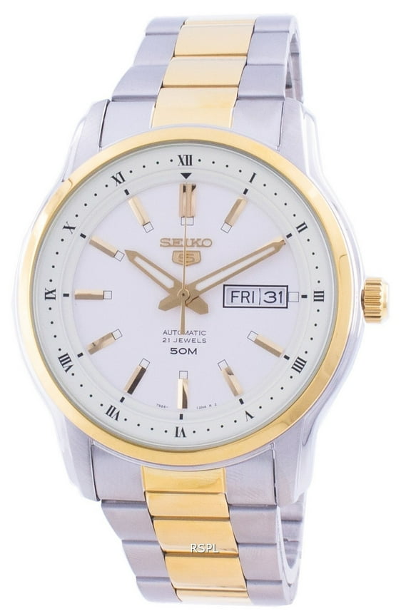 Series 5 Automatic White Dial Two-tone Men's Watch SNKP14K1S