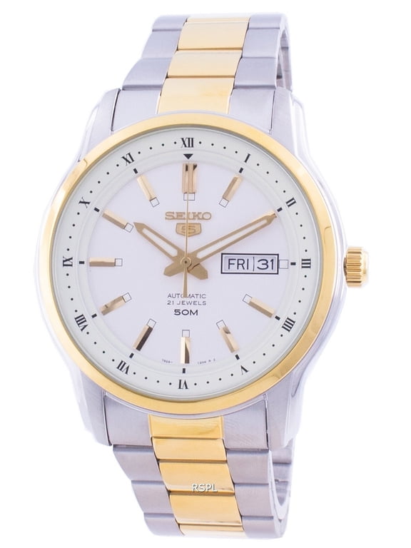 Series 5 Automatic White Dial Two-tone Men's Watch SNKP14K1S