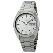 Seiko Series 5 Automatic White Grid Dial Mens Watch SNXF05