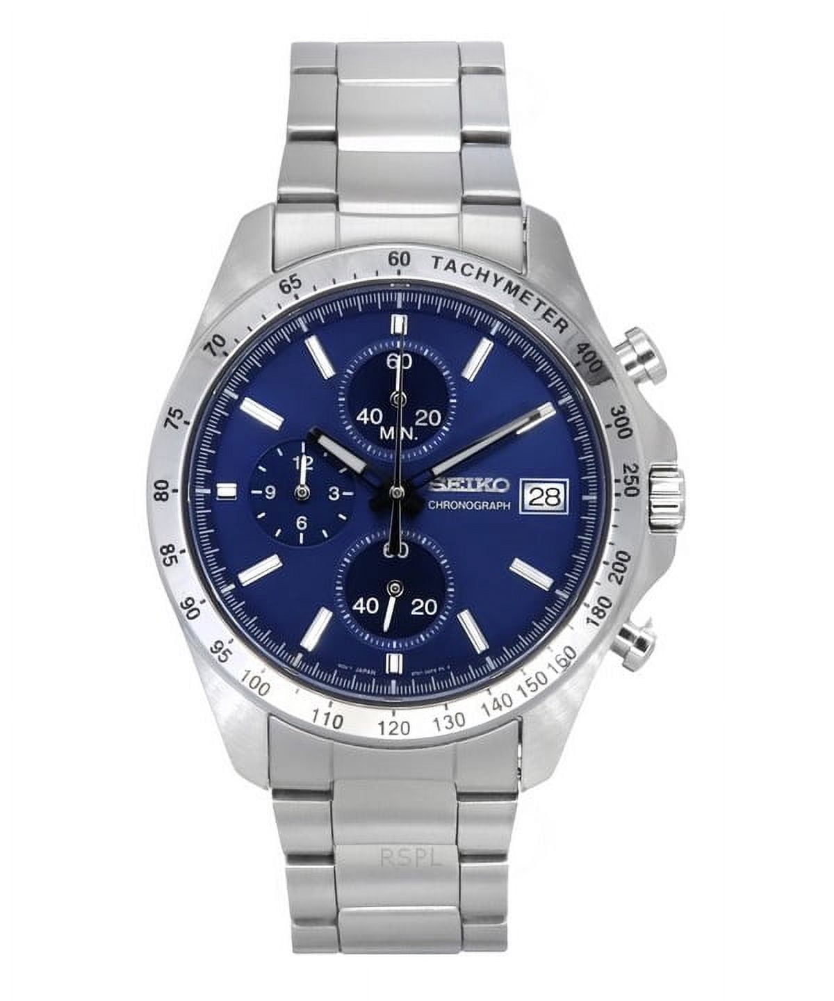 Seiko Spirit Chronograph Stainless Steel Blue Dial Quartz SBTR023 