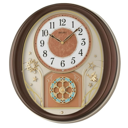 Seiko Starry Night Melodies In Motion, Musical, Brown, Traditional, Analog, Quartz QXM357BRH