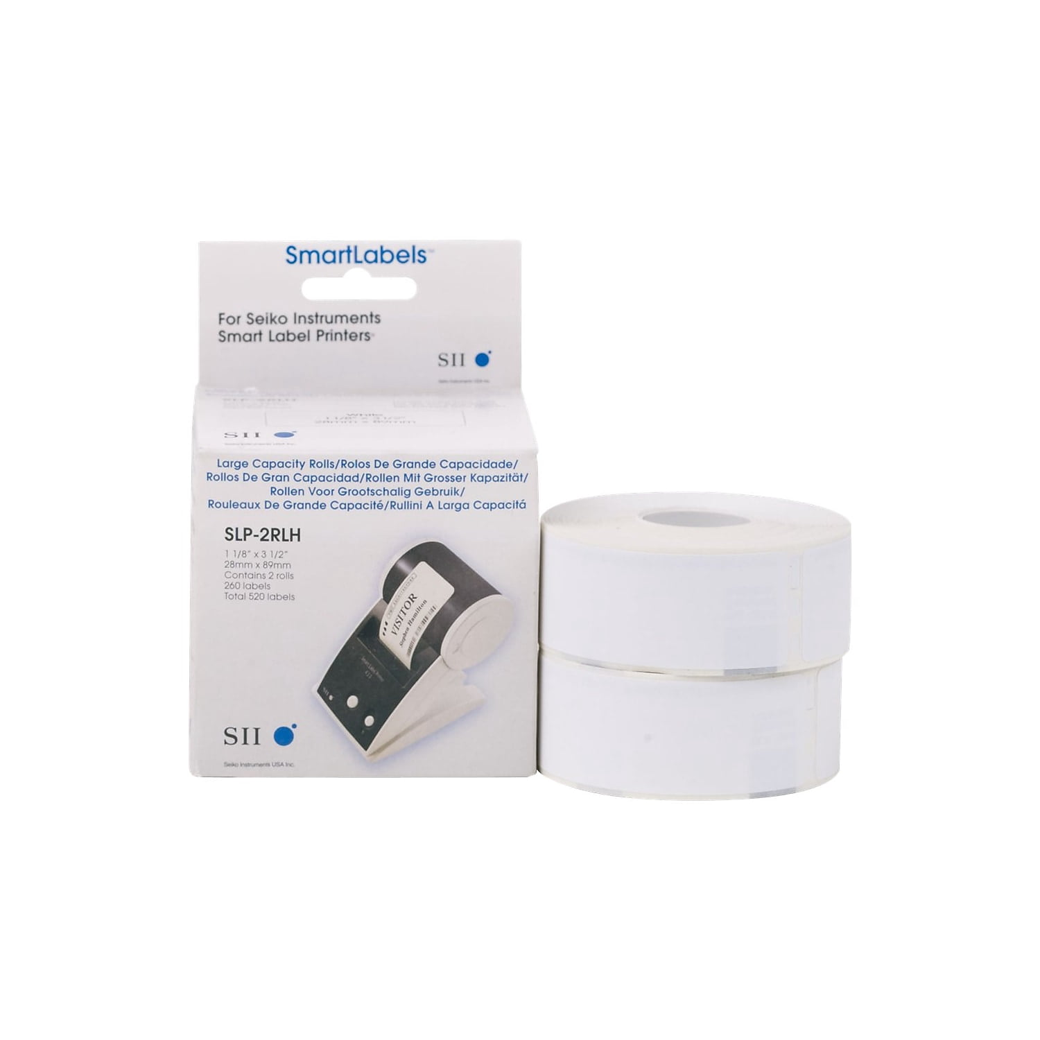 Seiko Thermal Address Labels 1 1/8" x 3 1/2" White 260/Roll 378083