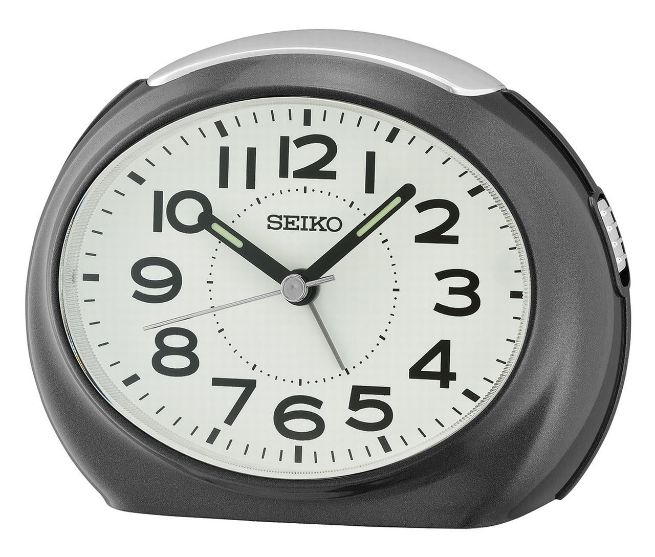 Seiko Tokai Metallic Black Quartz Analog Bedside Alarm Clock