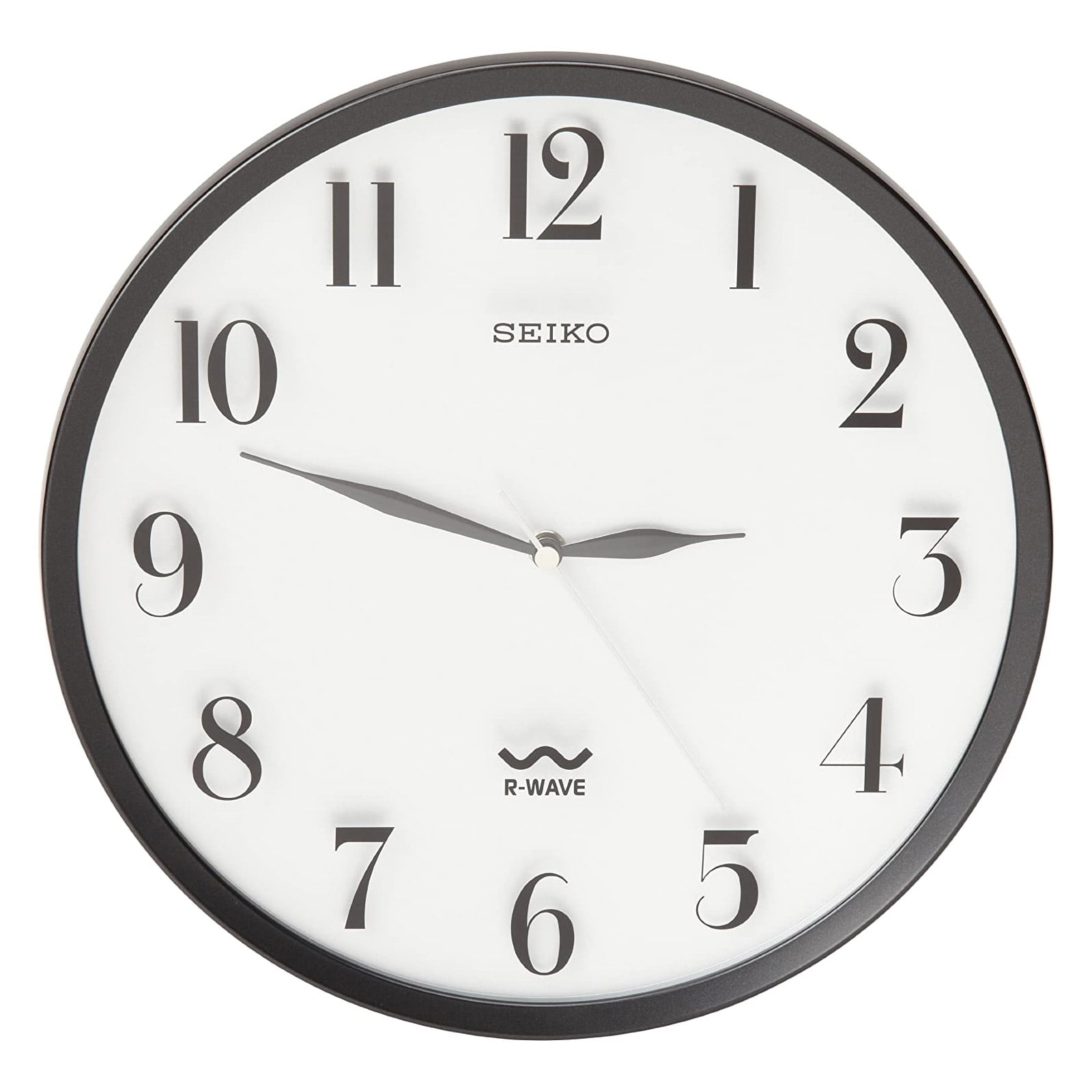 Seiko 12.25-Inch Black Metal Analog Wall Clock