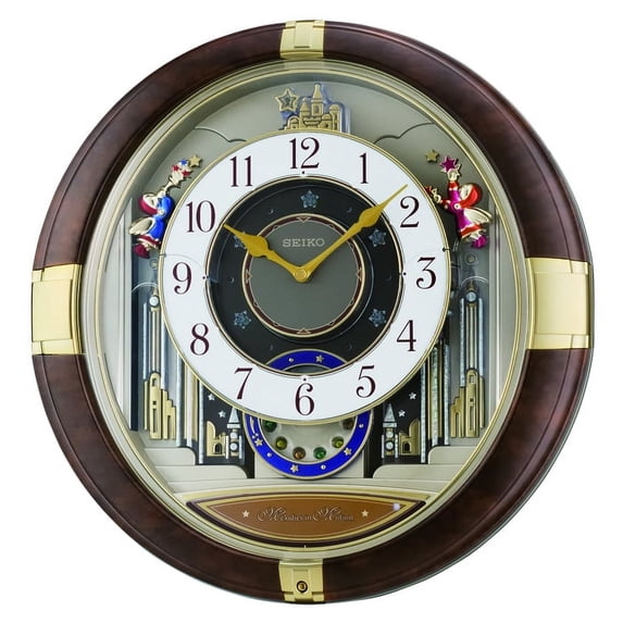 Seiko QXM333BRH Melodies In Motion Clock, Brown