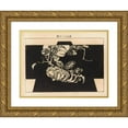 thumbnail image 1 of Seikō Ueno 18x15 Gold Ornate Wood Frame and Double Matted Museum Art Print Titled - Has Smoked V. 6, Pl.15 (1902-1903), 1 of 4