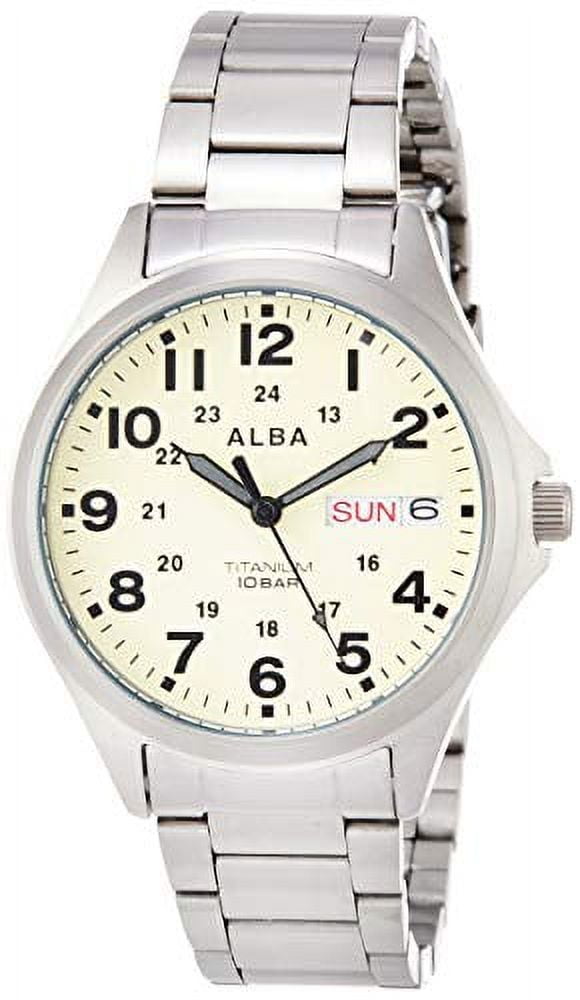 Seiko Watch Watch Alba Quartz Titanium Sporty Waterproof