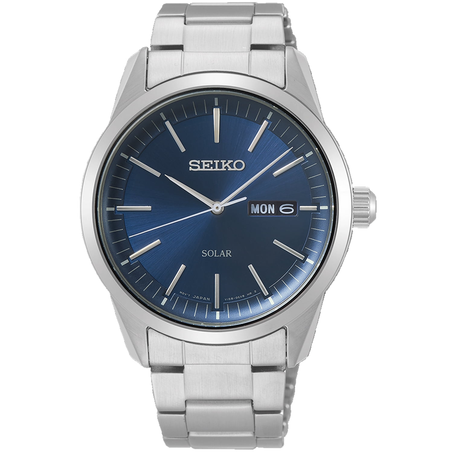 Seiko Men's Solar Blue Dial Watch - SNE525 - Walmart.com