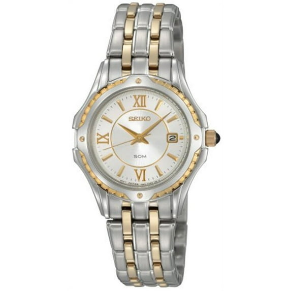 Seiko Women's Le Grand Sport Two-Tone Stainless Steel White Dial Watch SXDC36
