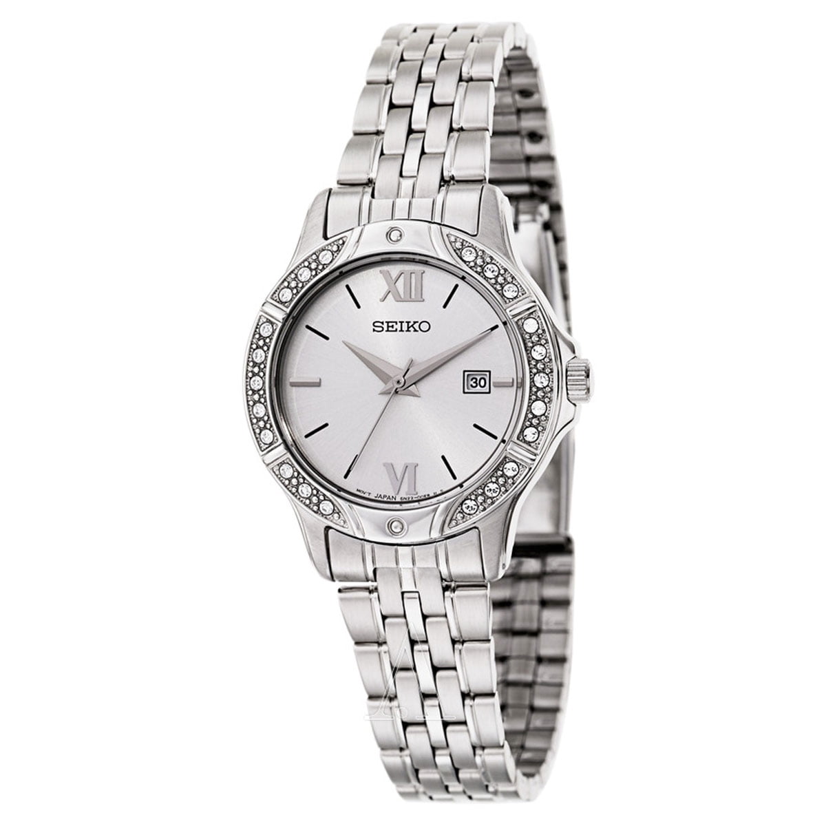 Women\'s Crystal-Accented Quartz Dress Watch with Metal Bracelet Amazon.com: Anne Klein Women main image 2