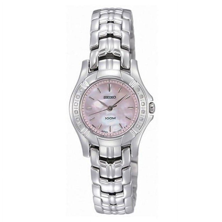Seiko Women's SXGN49 Pink Mother of Pearl Dial Diamond